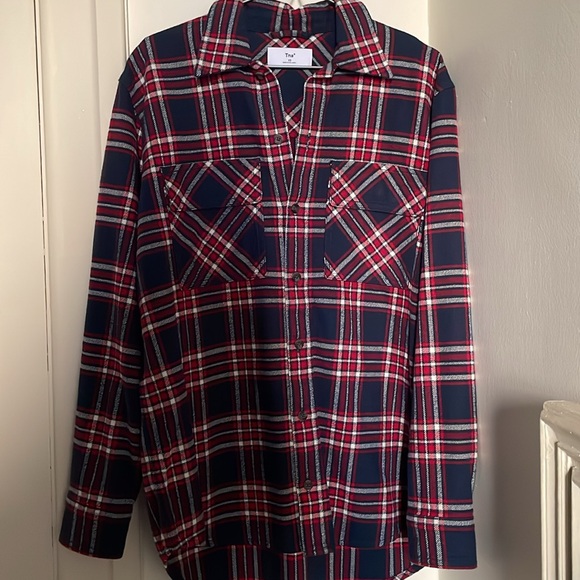 NWT Tna oversized plaid. Taylor red - Picture 3 of 4